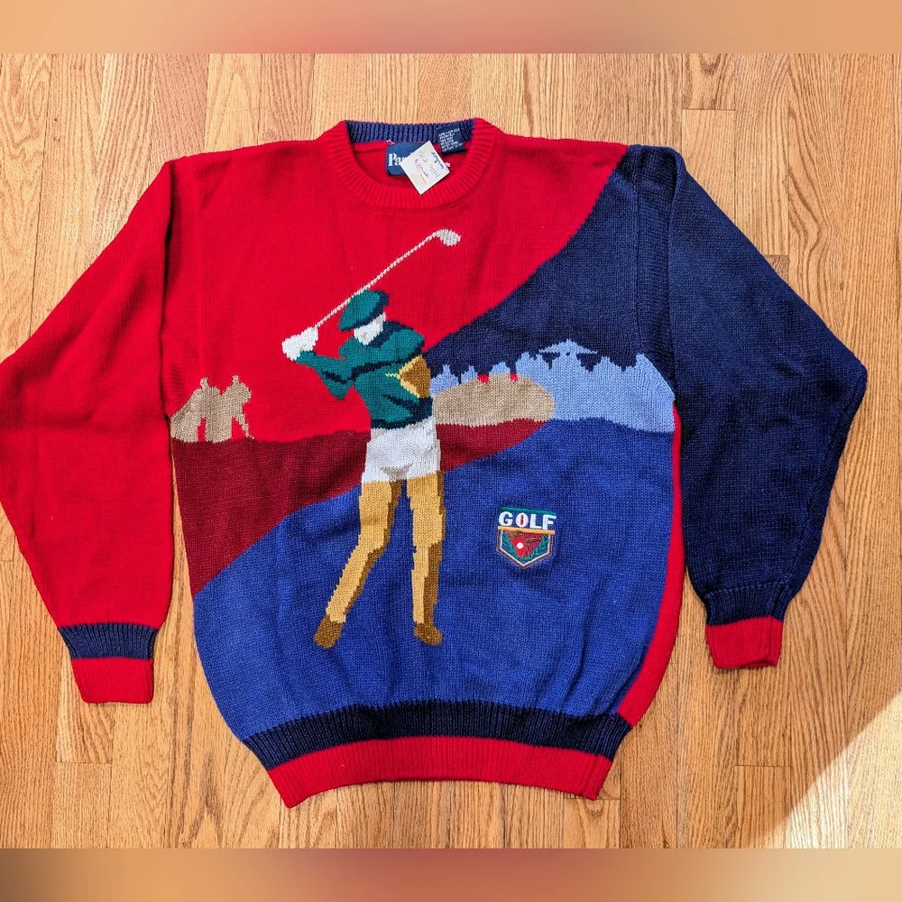 Vintage golf Par Four oversized sweater
